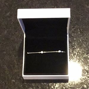 Pandora Silver Bracelet with Rhinestones/Crystal